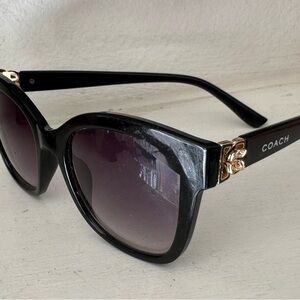 Coach Black Sunglasses with Gold Details